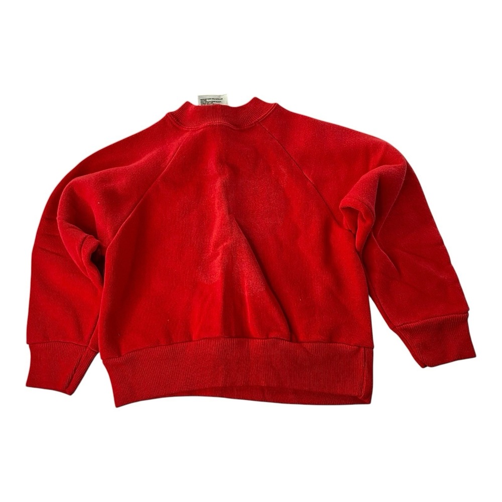 Vintage Hanes Her Way Red Crewneck Sweatshirt USA Women's Small Raglan Pullover